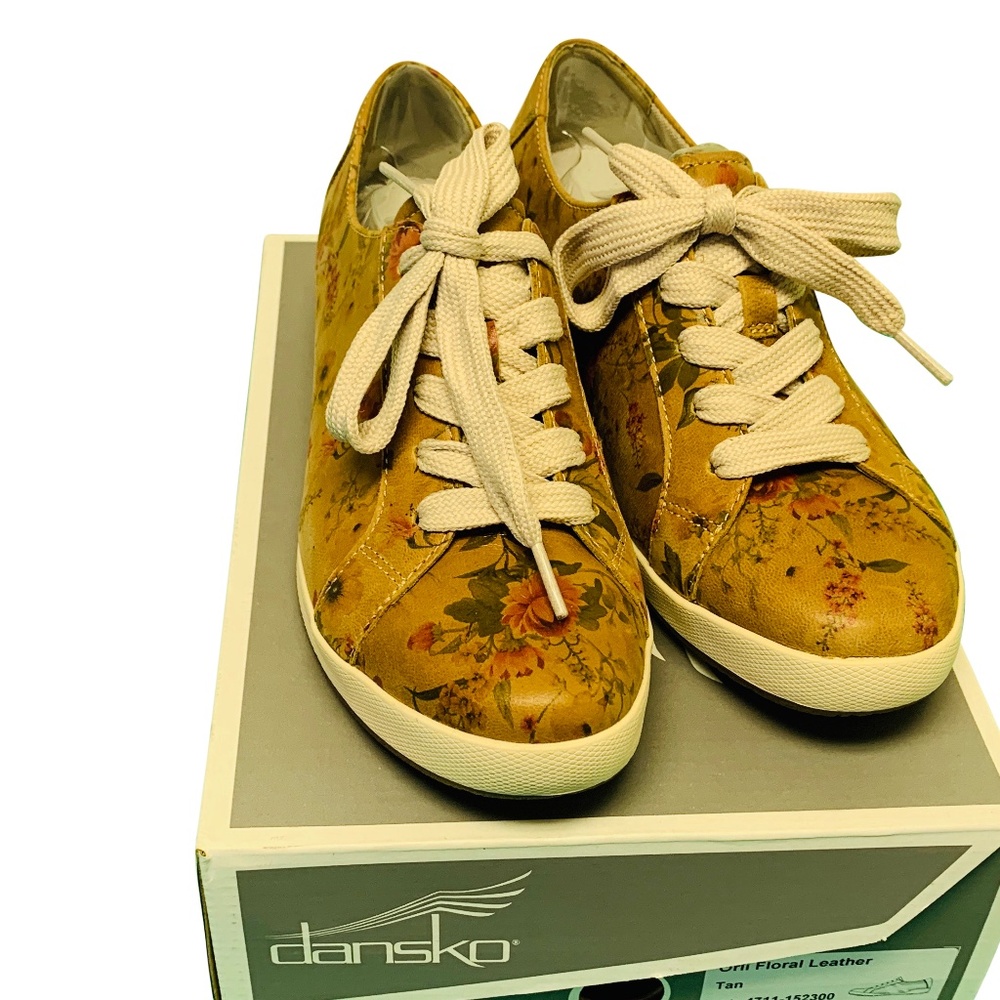 Dansko Women's Orli Tan Floral Sneaker